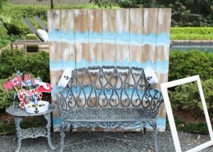 nautical party photo booth with photo props