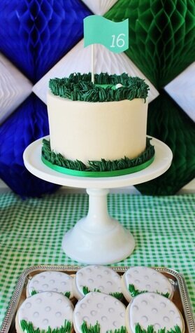 golf birthday party cake